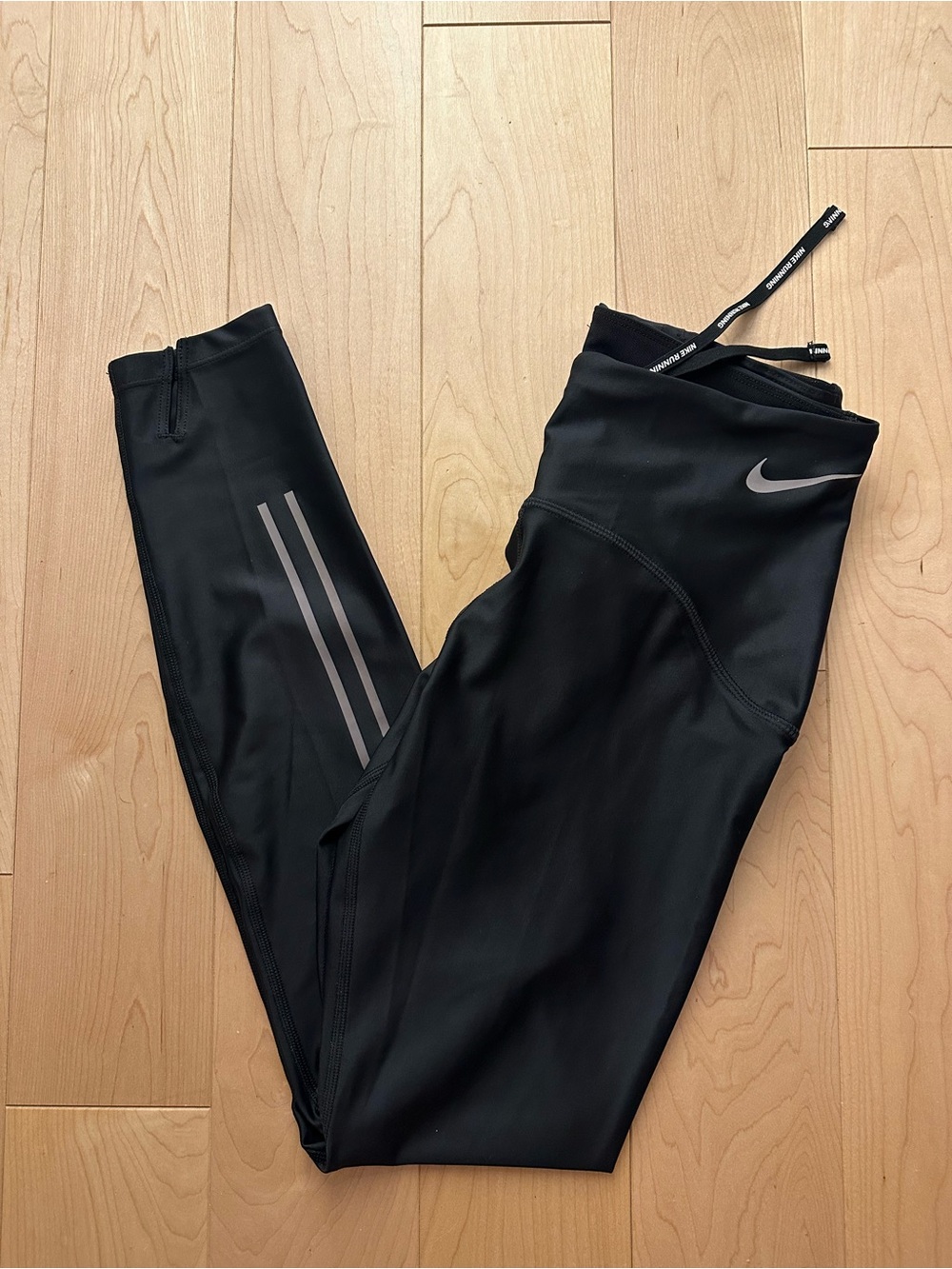 Nike Black Kids' Reflective Logo Athletic Leggings